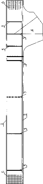 Variable cross-section box type rod piece and application thereof