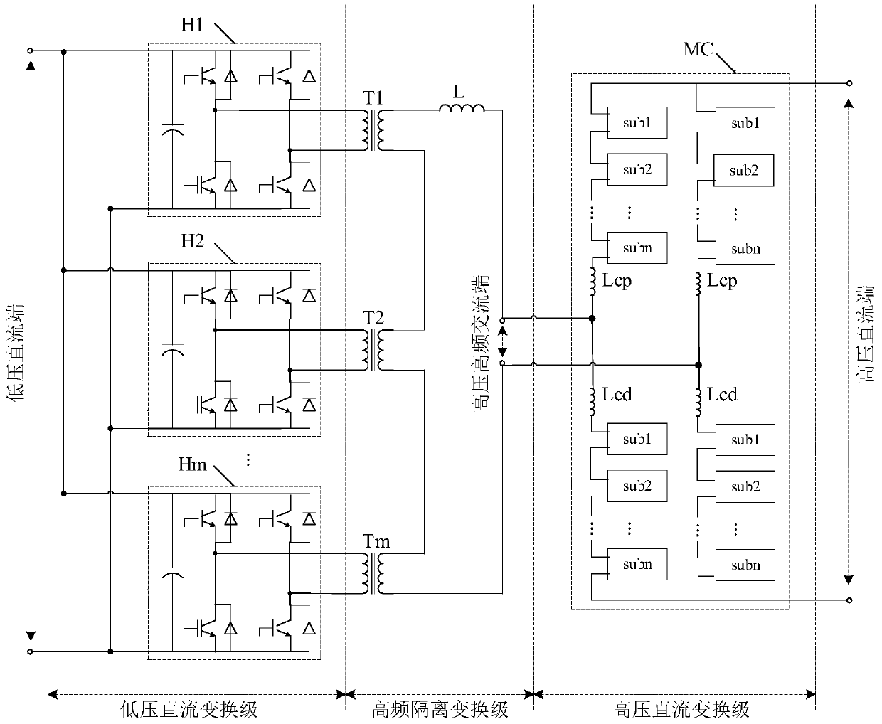 A High Frequency Link Multilevel DC Transformer for Medium and Low Voltage DC Power Distribution