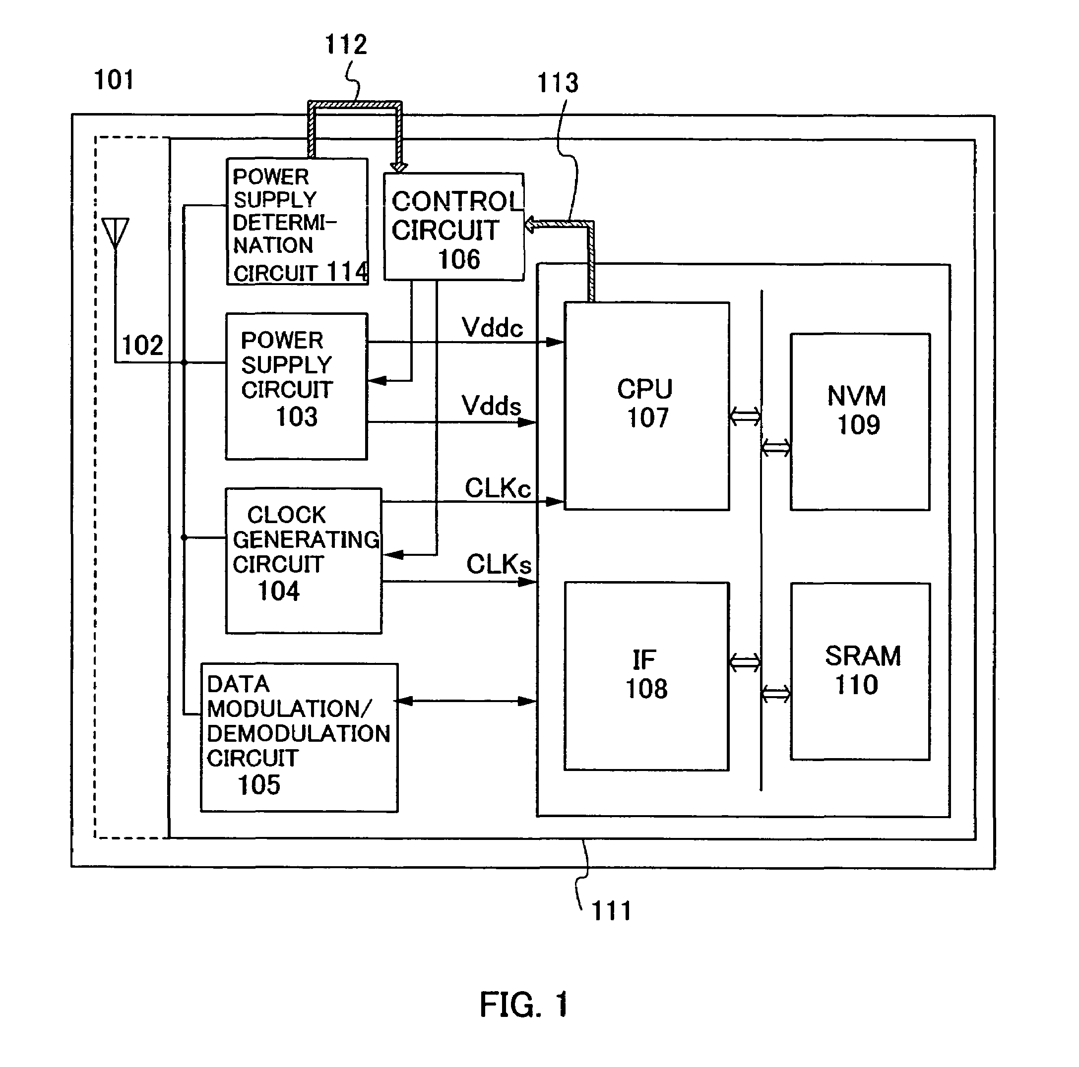 Integrated circuit, semiconductor device and ID chip