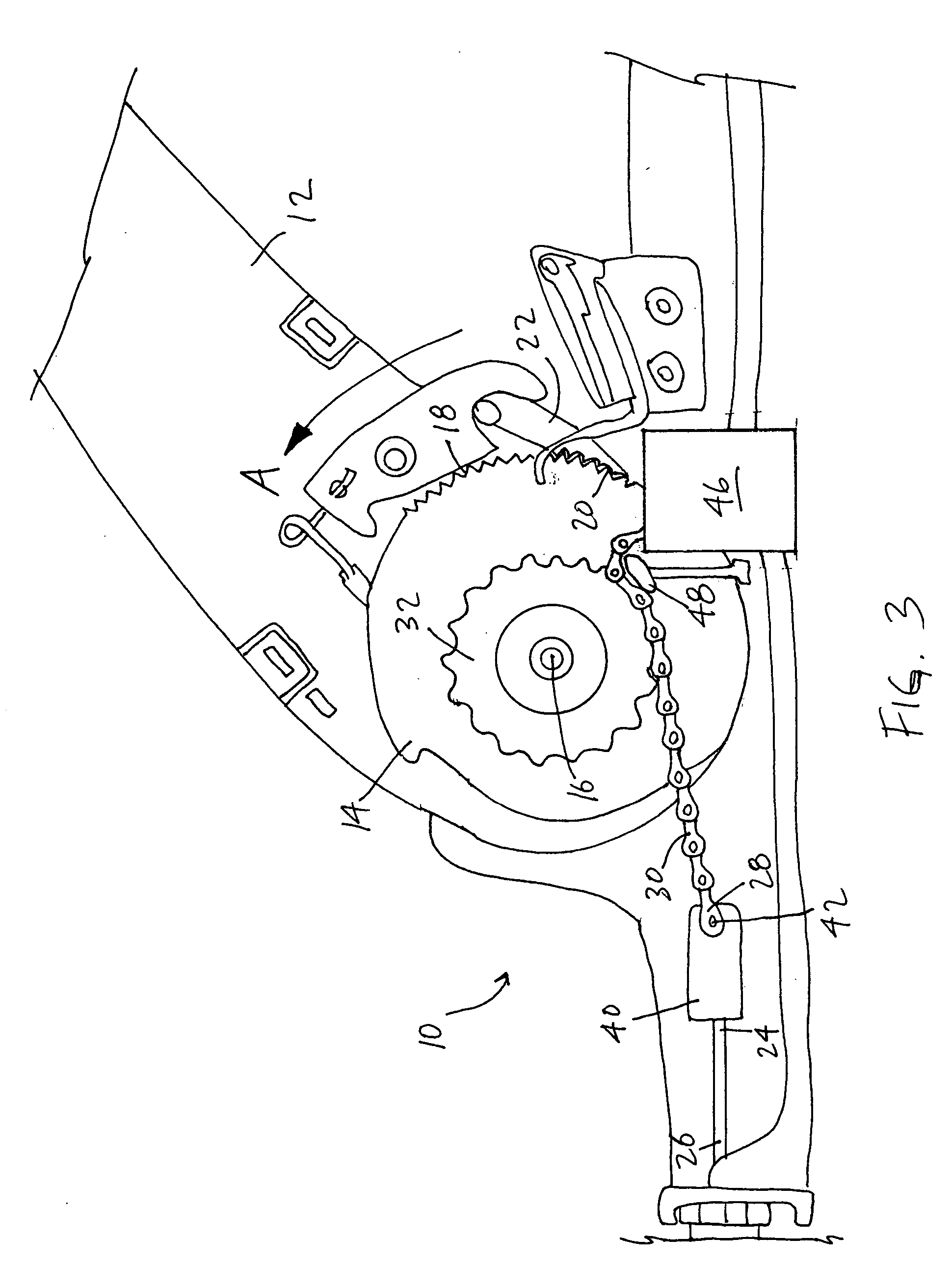 Motor vehicle cable assembly having segmented chain cable end