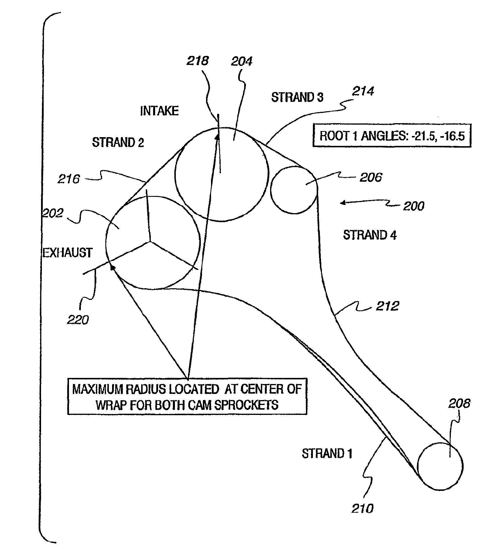 Multiple tension reducing sprockets in a chain and sprocket system