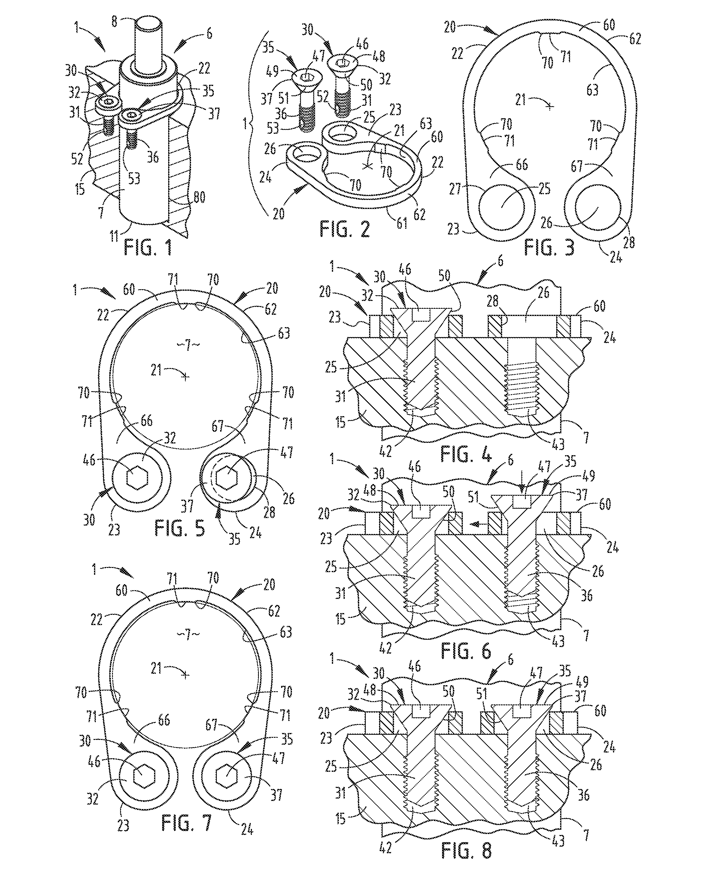 Gas spring mounting assembly and method for metal forming dies