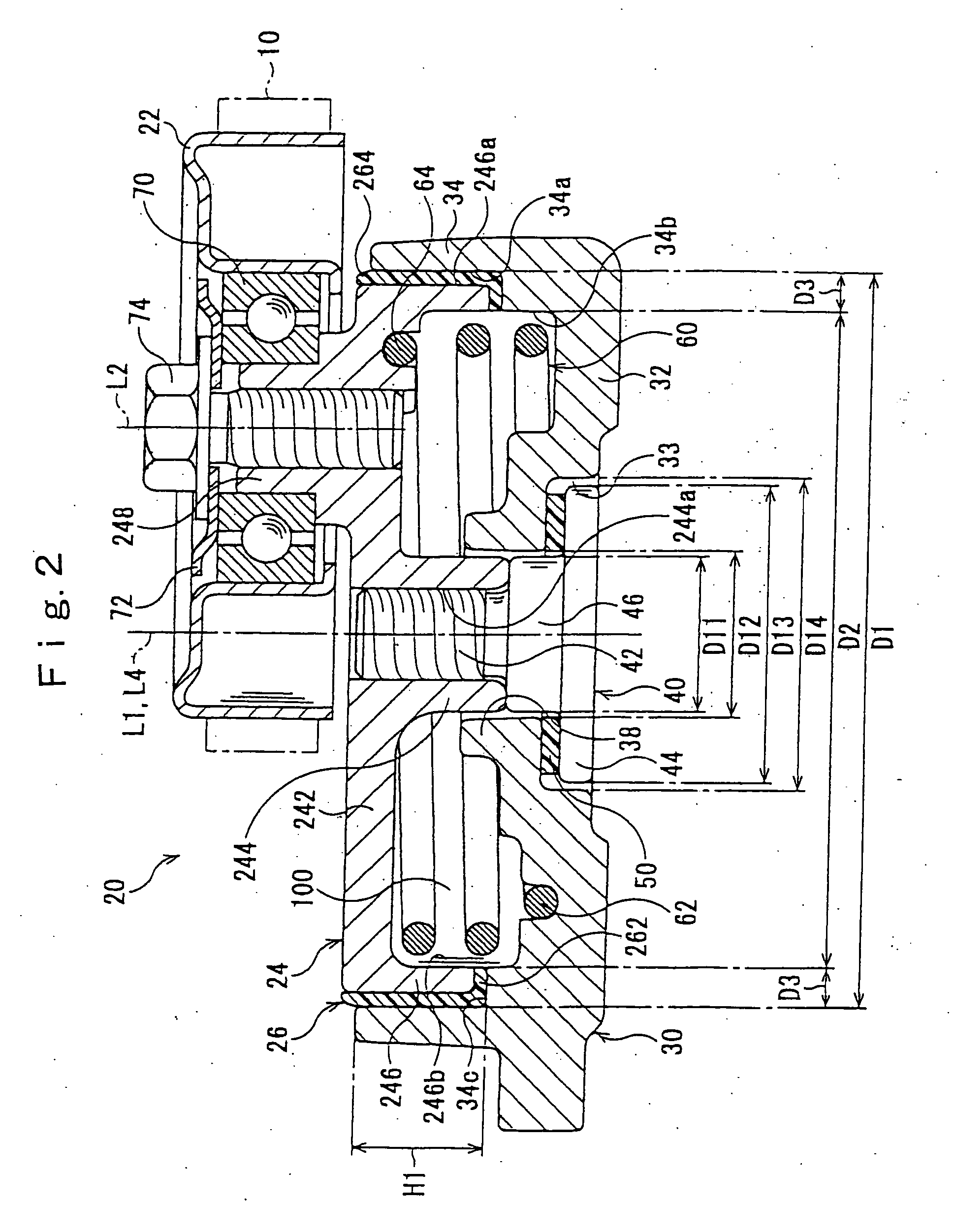 Thin autotensioner