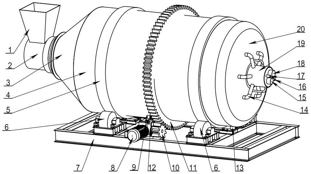 Rotary type kitchen waste treater