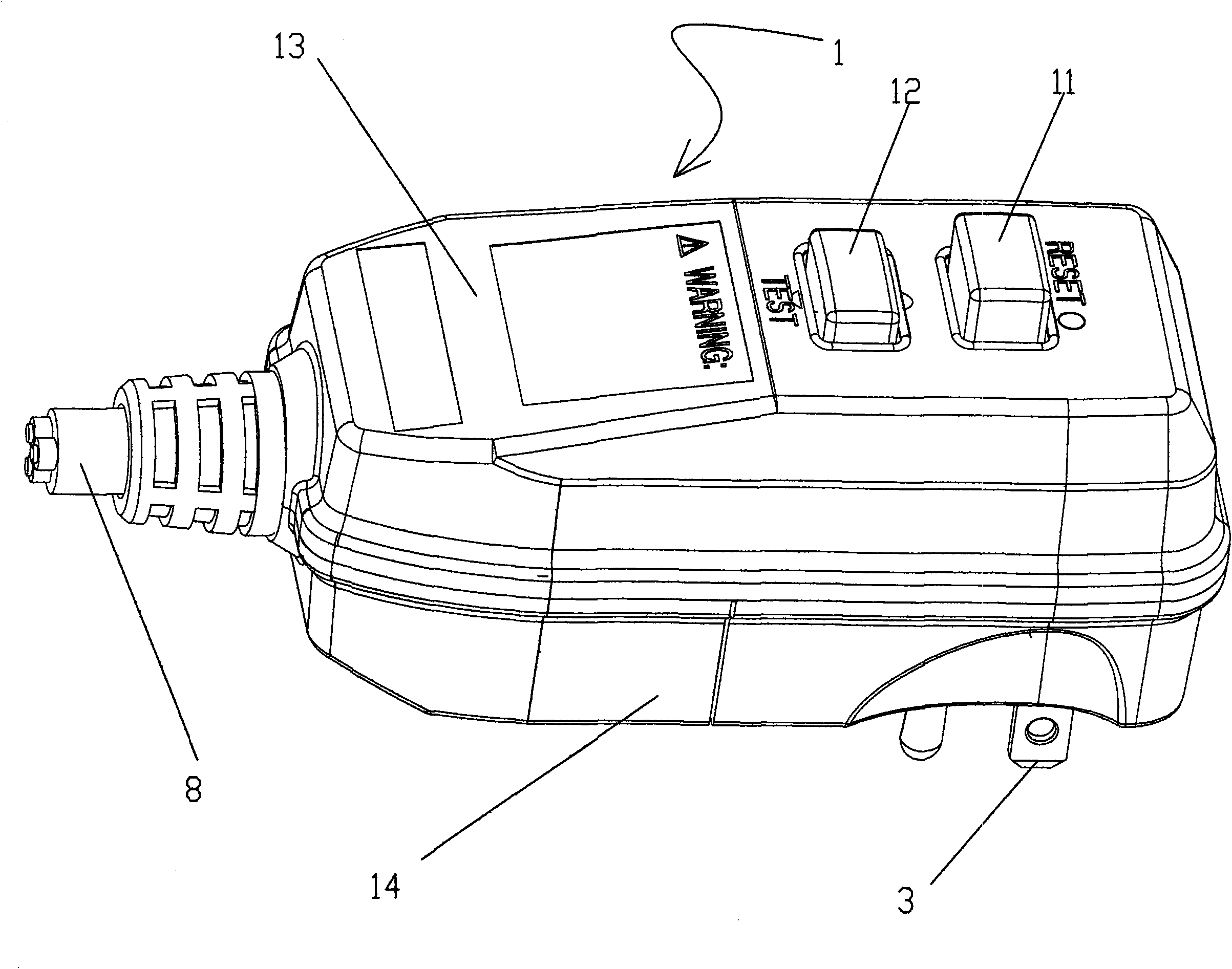 Power plug with leakage protection function