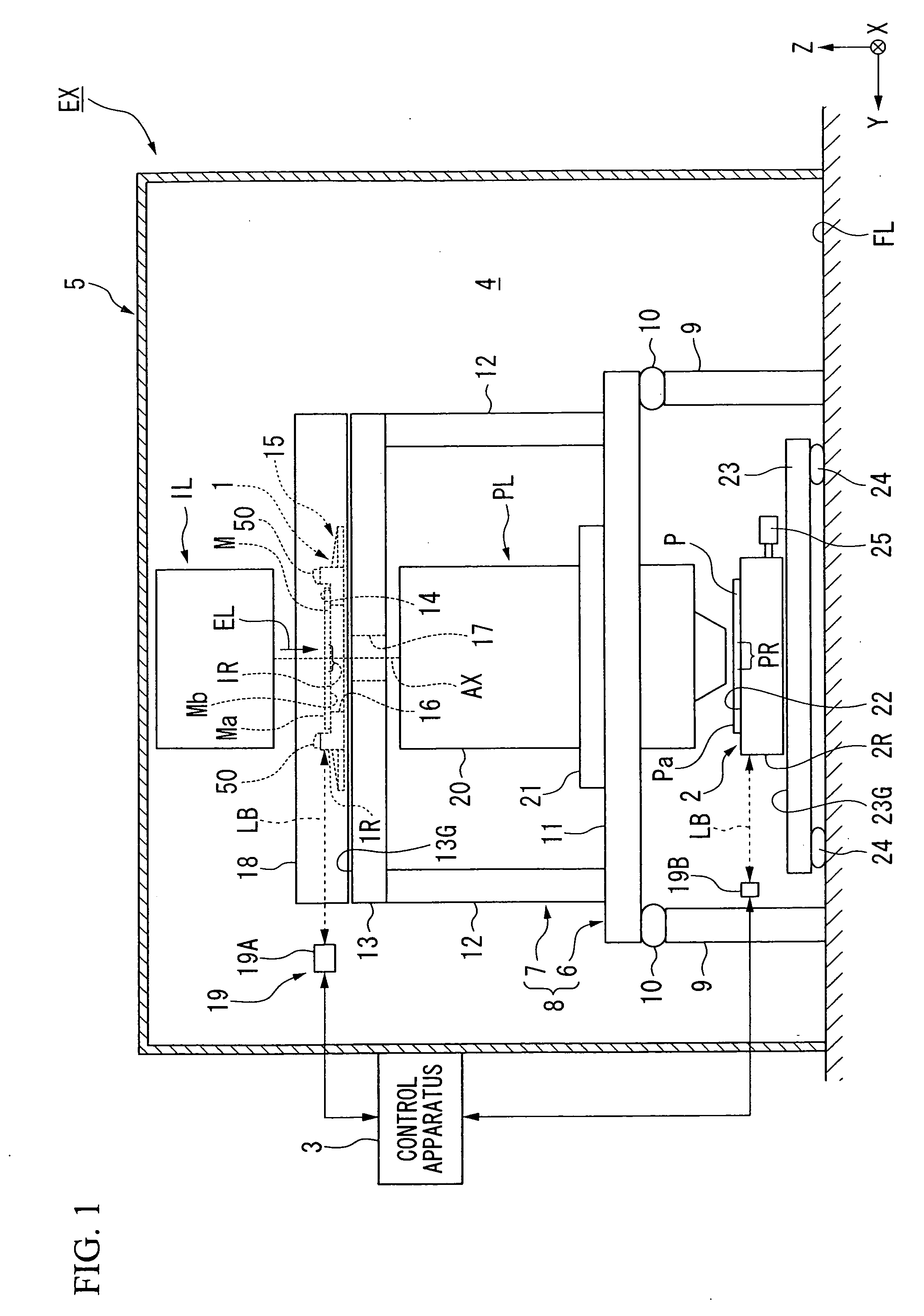 Stage device, exposure apparatus and method of producing device