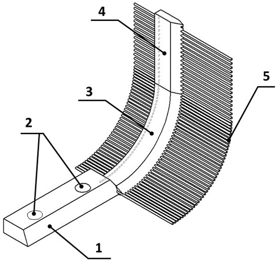 Asymmetric arc boundary layer pressure measuring bent frame