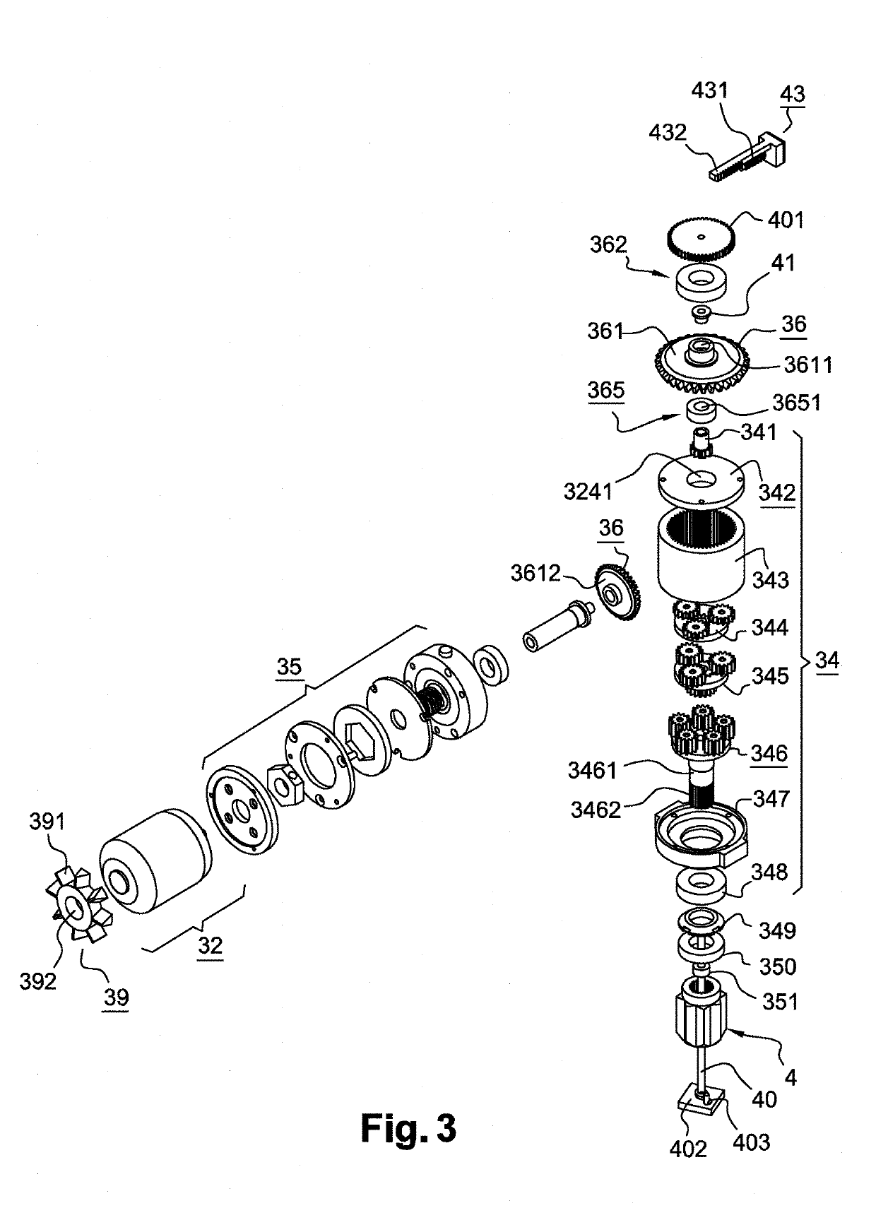 Electric winch crank