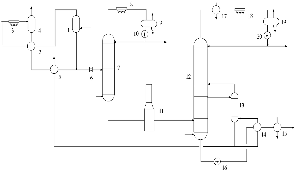 Residual oil hydrogenation refining process for stopping and starting fractionating tower system and changing direction of cold low-fraction oil
