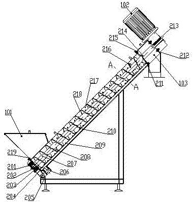 Anti-blocking device of spiral squeezer