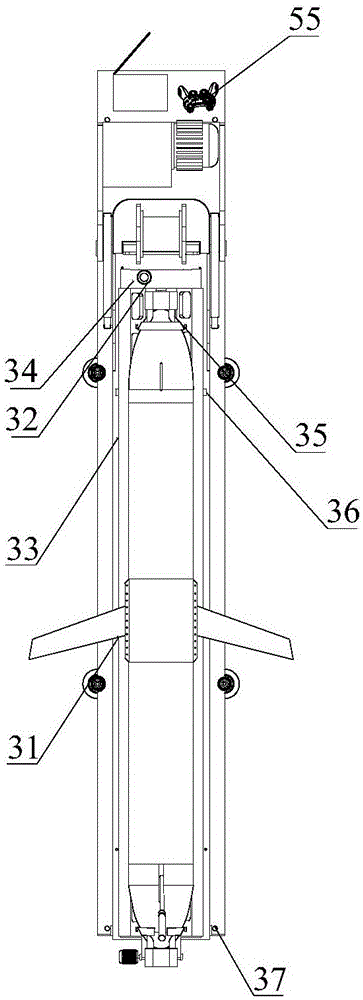 Launching and recycling system and corresponding method of shipborne underwater glider