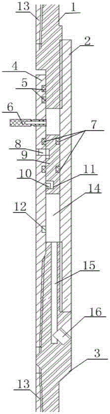 A pipe string type cementing slurry rapid solidification device
