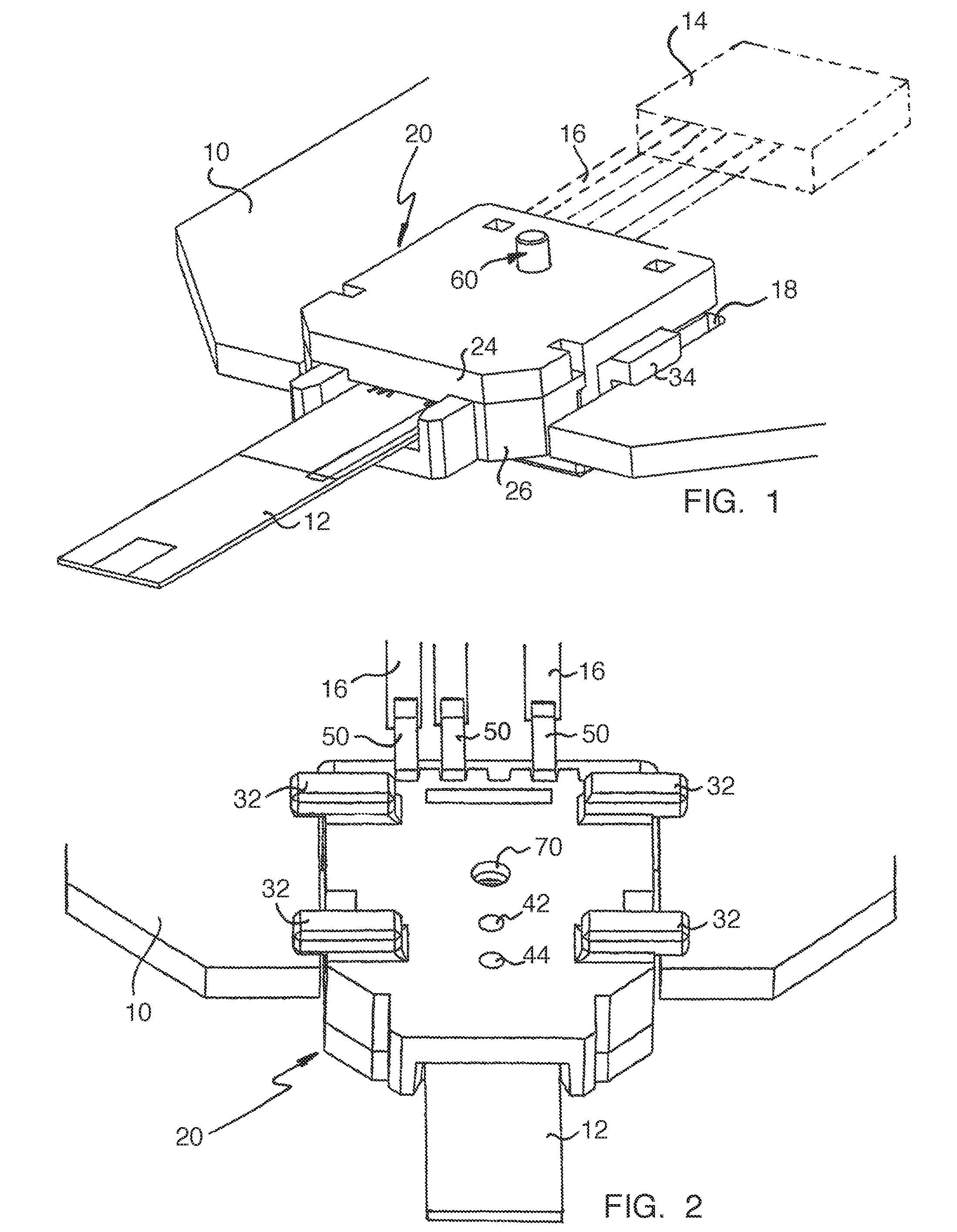 Measuring device for the amperometric measurement of test strips