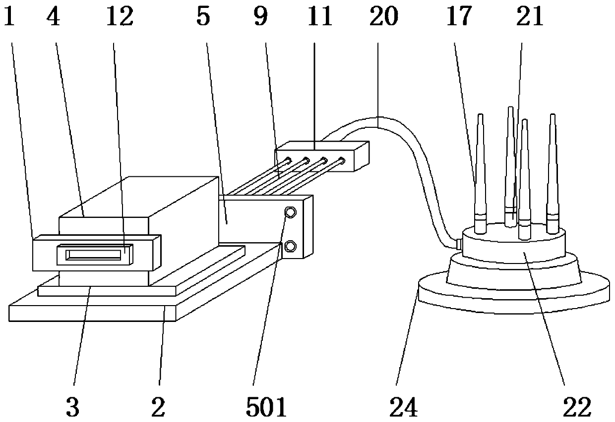Signal receiving and transmitting mechanism convenient to install for Internet of Things