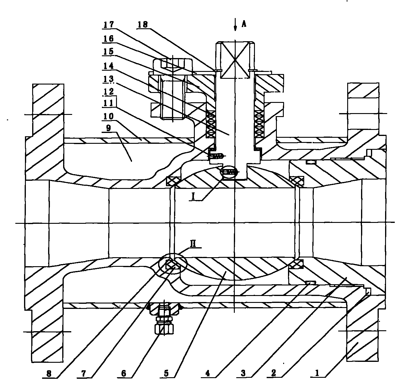 Fireproofing vacuum heat-insulating ball valve