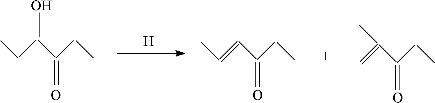 Method of catalytic dehydration by 4-hydroxyl-3-hexanone