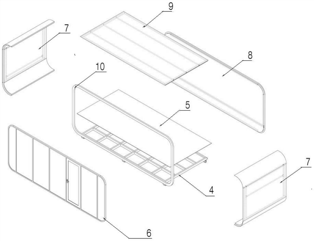 Composite board for building, processing method of composite board and mobile house adopting composite board