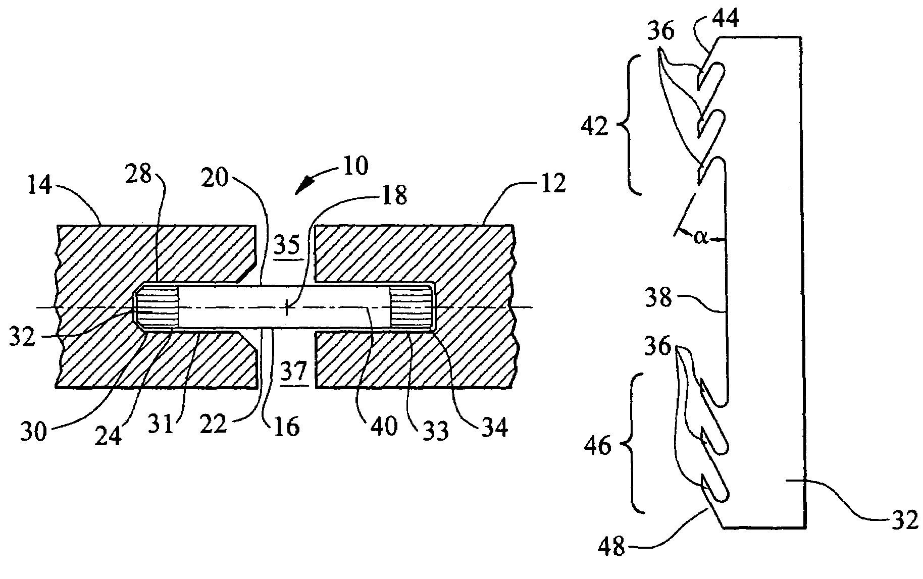 Seal usable between thermally movable components