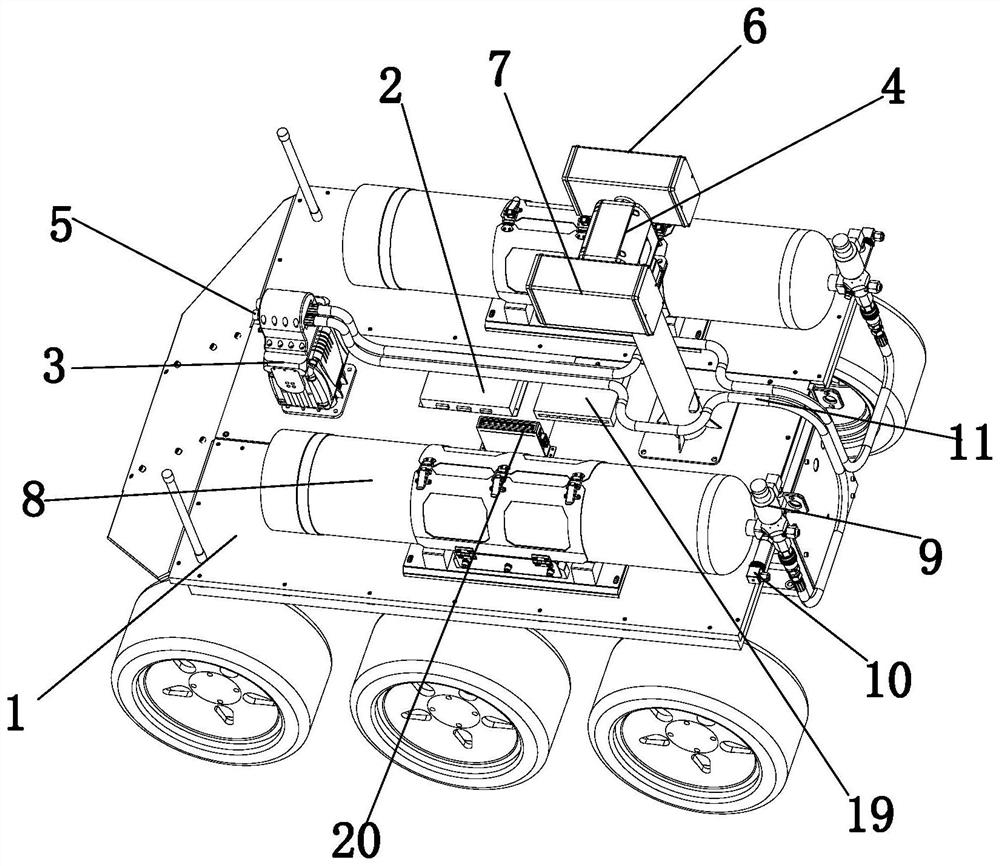 Fire extinguishing control system and method based on intelligent robot fire fighting device