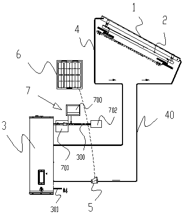 Roof split machine solar water heating system