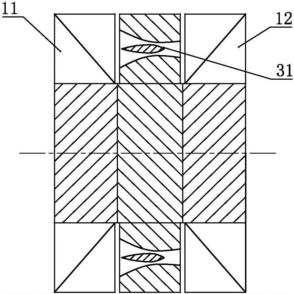 Inter-pressure counter-rotating impeller mechanism