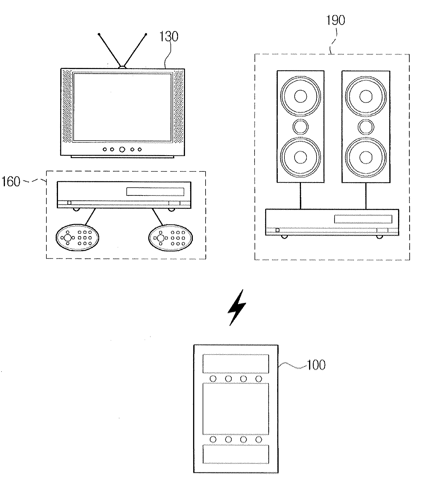 Remote controller to set operating mode using angles, method of setting operating mode thereof, and method of determining host device
