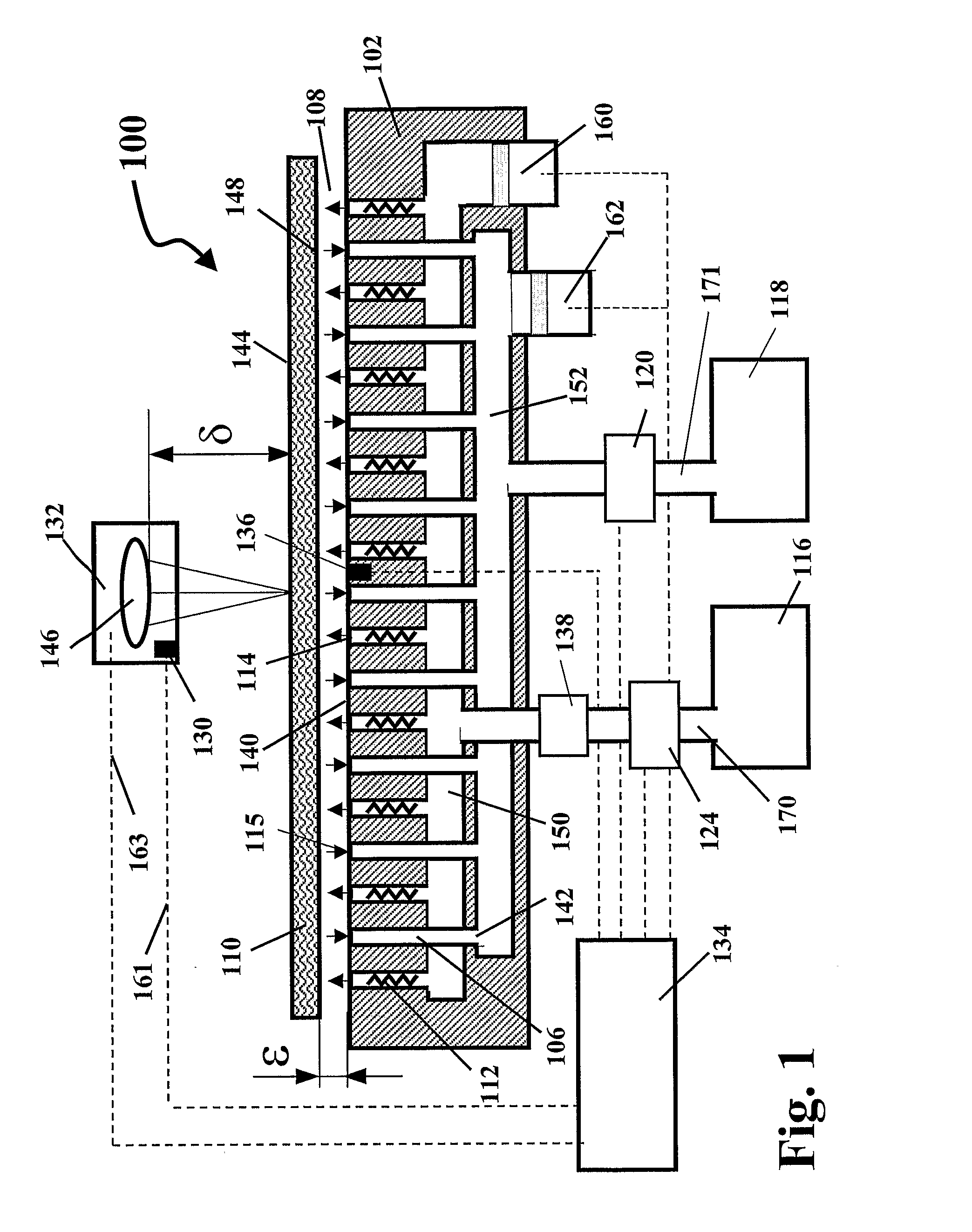Non-contact support platforms for distance adjustment