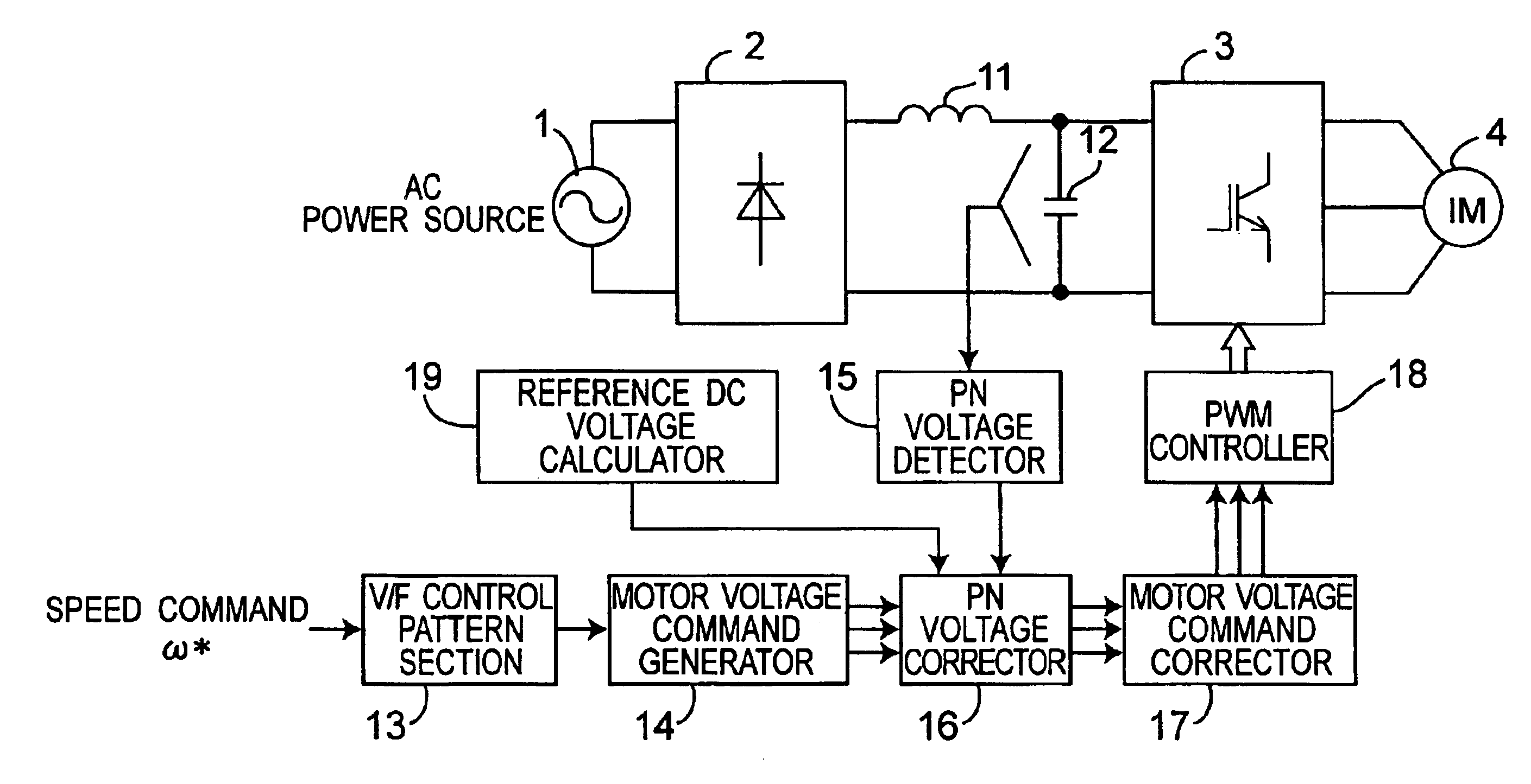 Inverter control device for driving a motor and an air conditioner