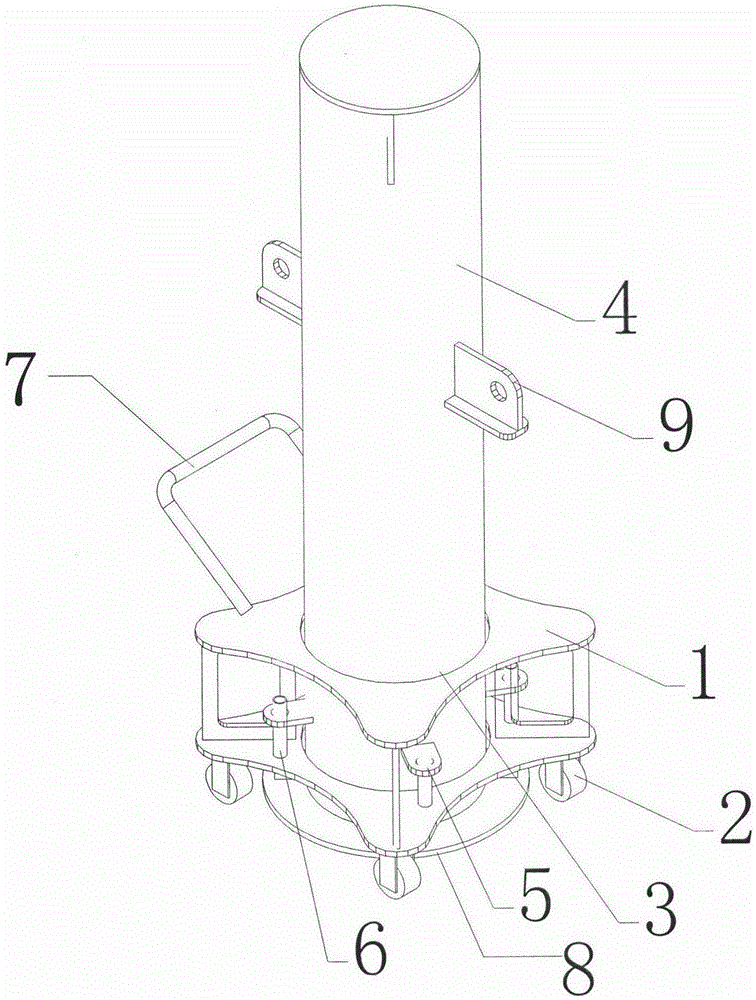 Movable supporting pillar