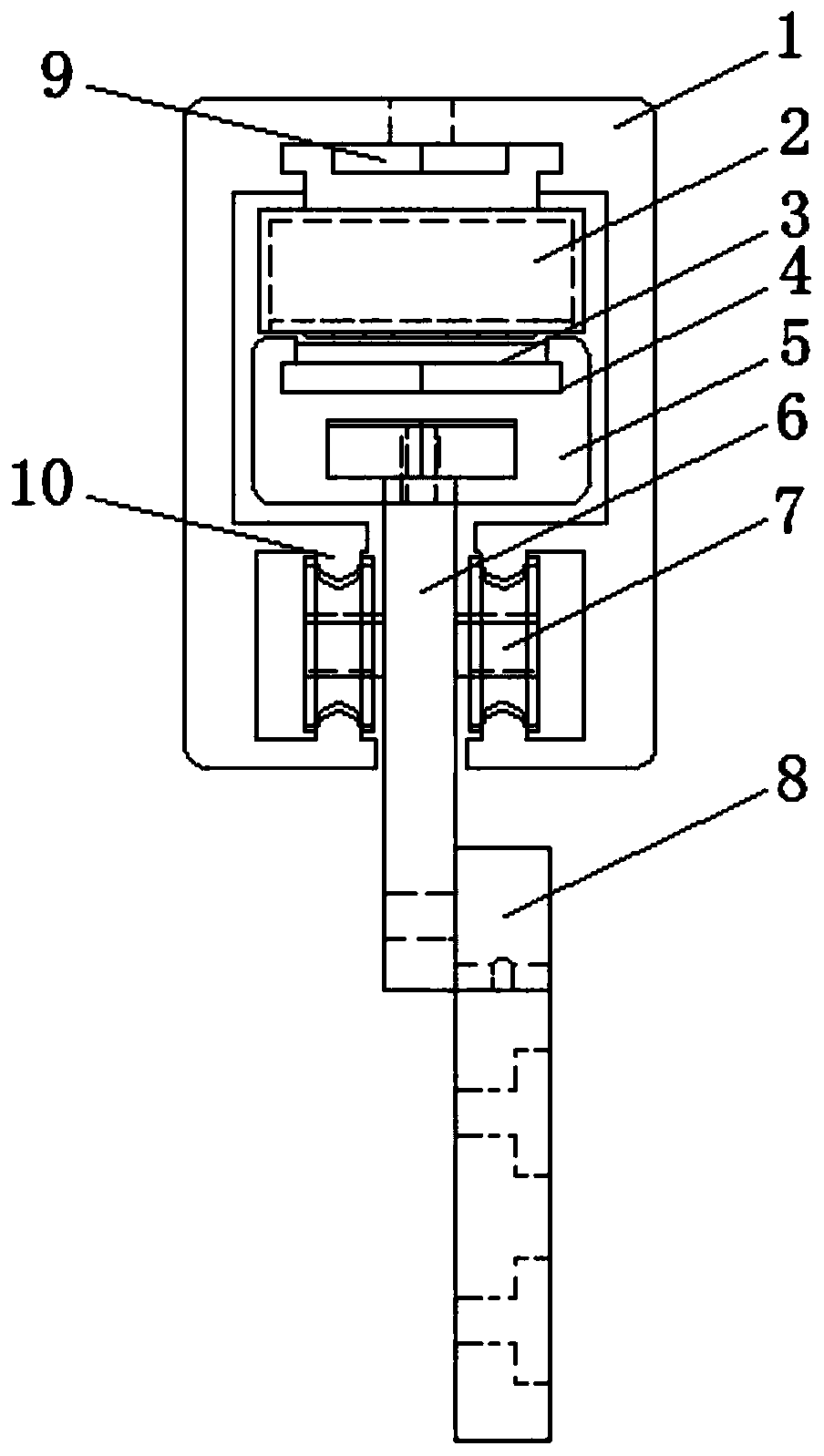 Double-leaf suspension door of permanent magnet synchronous linear motor
