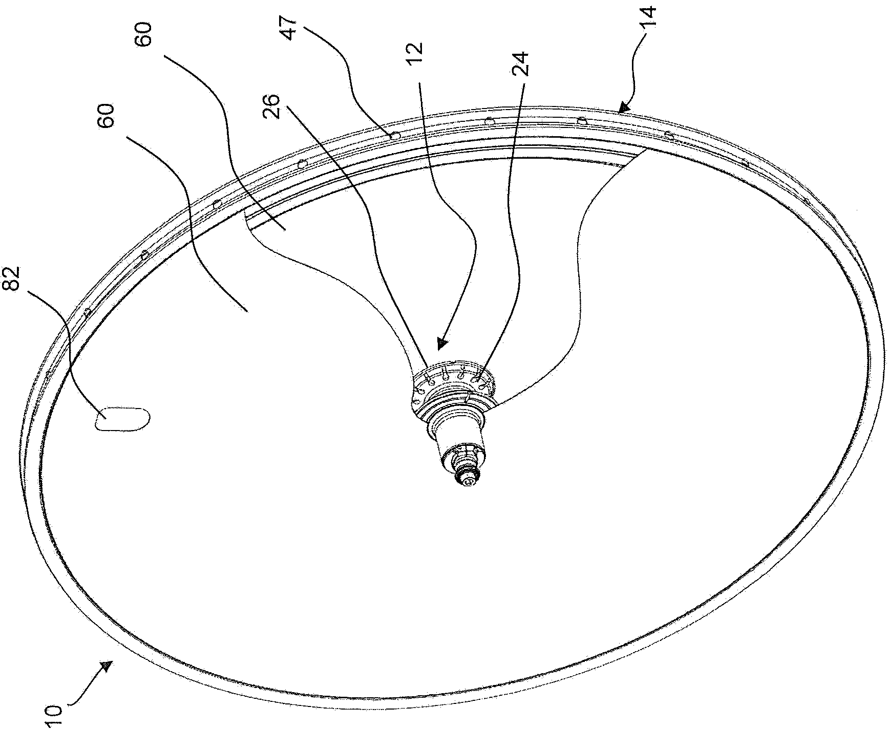 Bicycle wheel and relative manufacturing process
