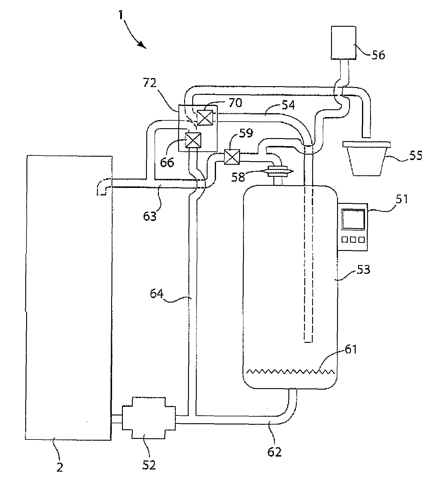 Drain for beverage forming machine