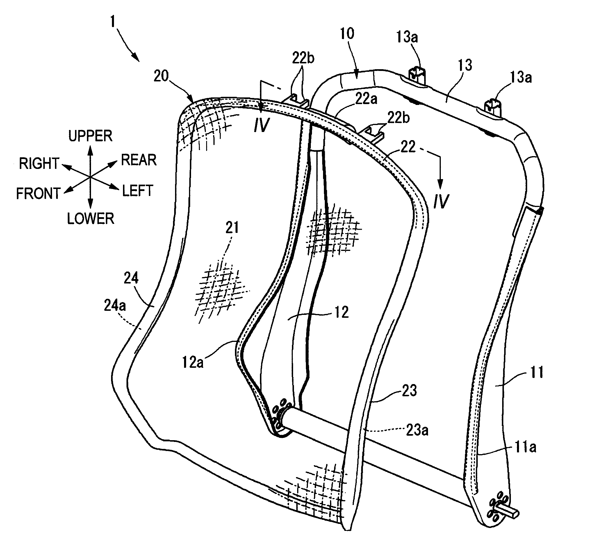 Assembling structure of planar elastic body of vehicle seat