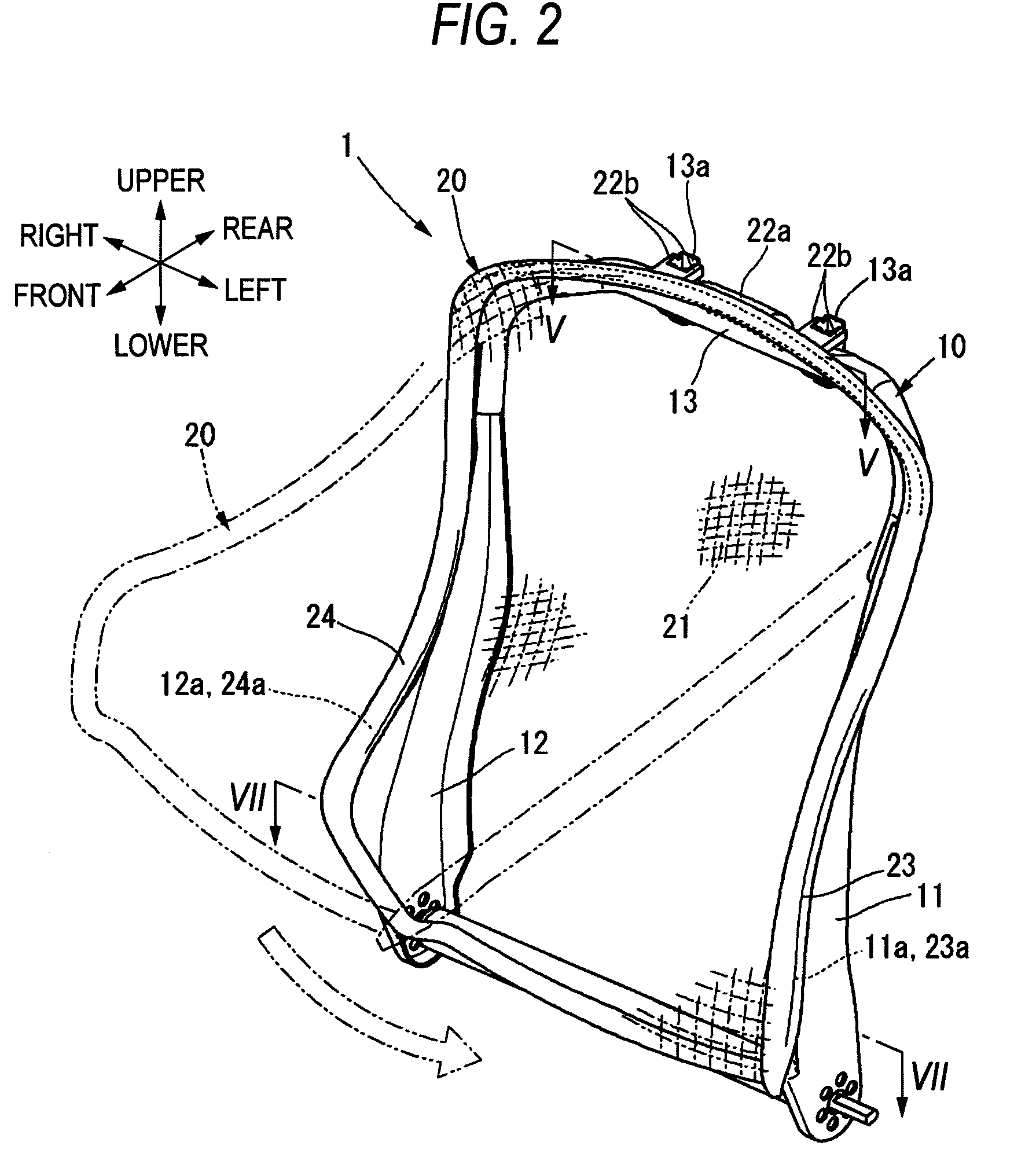 Assembling structure of planar elastic body of vehicle seat