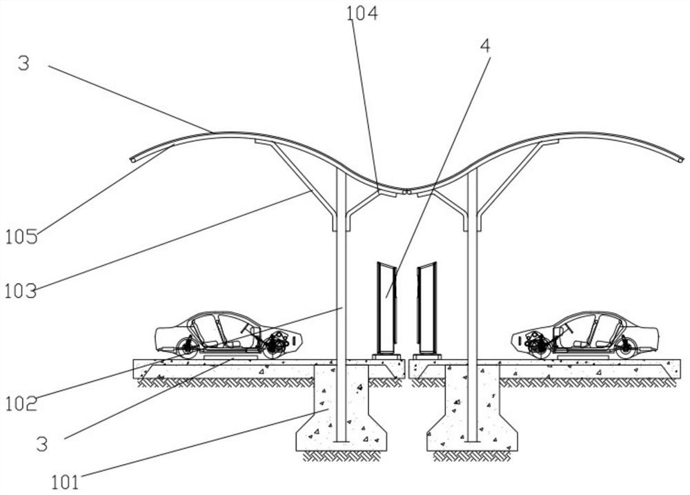 Photovoltaic charging device for new energy vehicles and charging method thereof