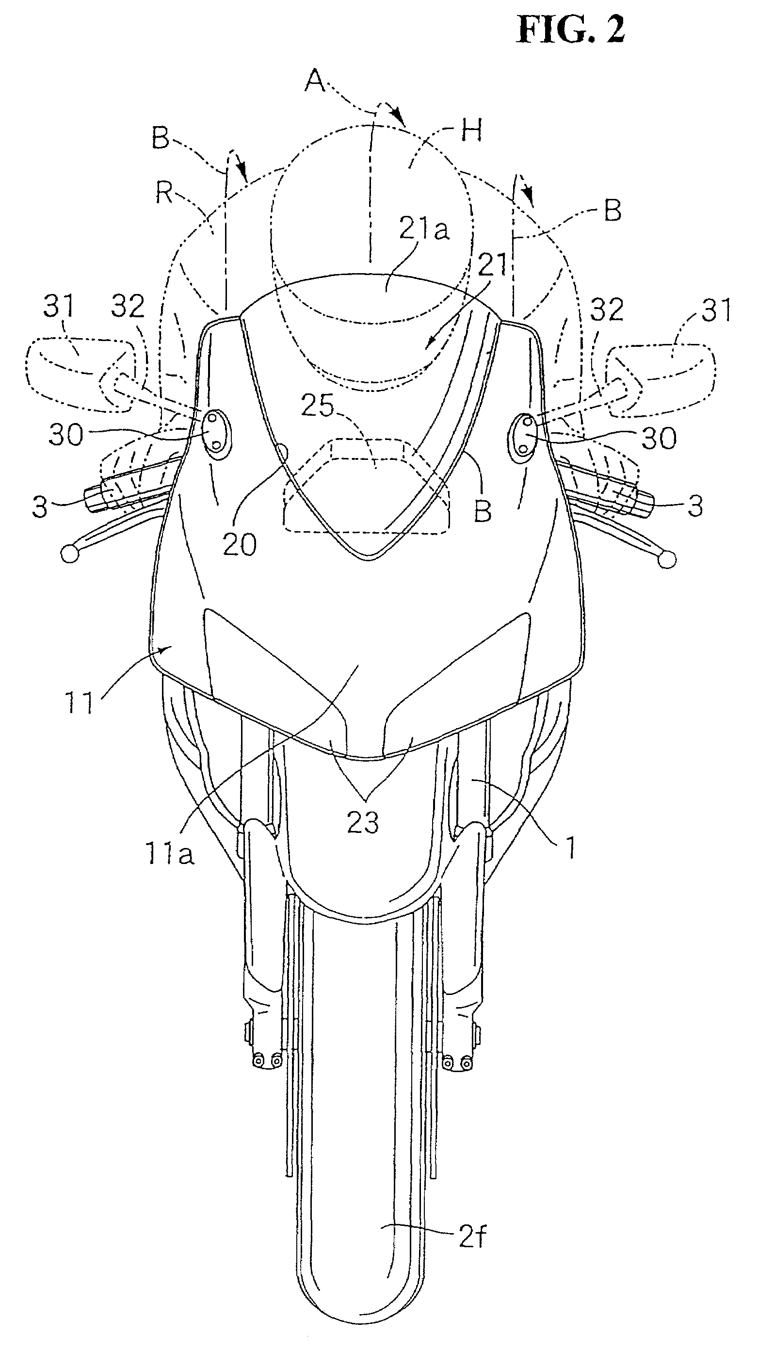 Arrangement structure of upper cowl, screen, and meter for motorcycles