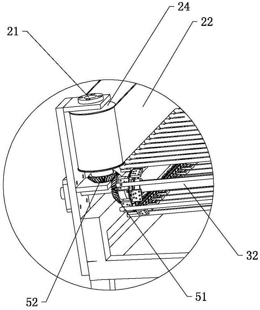 A kind of conveying device and conveying chain group