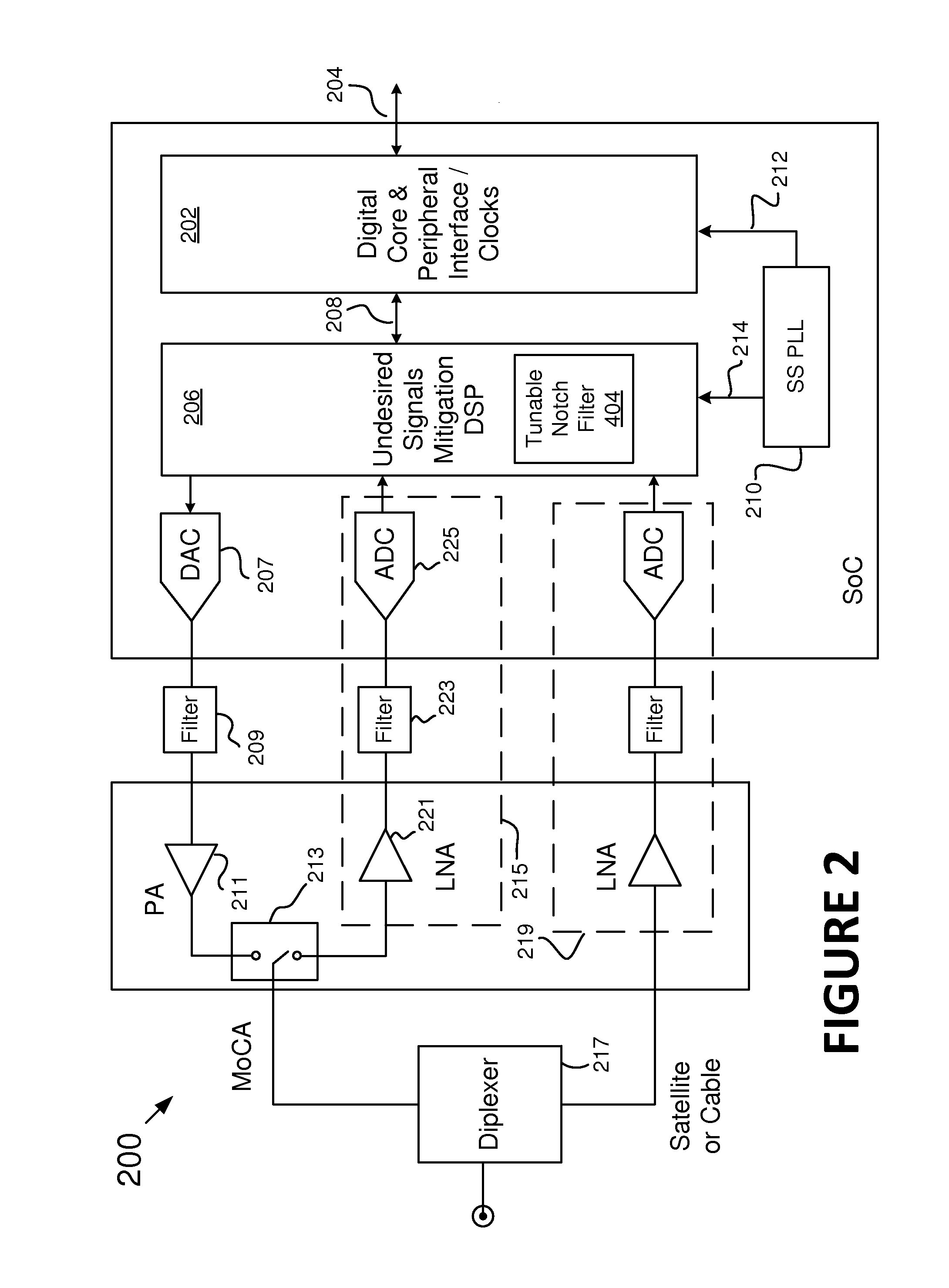 Method and apparatus for cancellation of interference from a spread spectrum phase lock loop