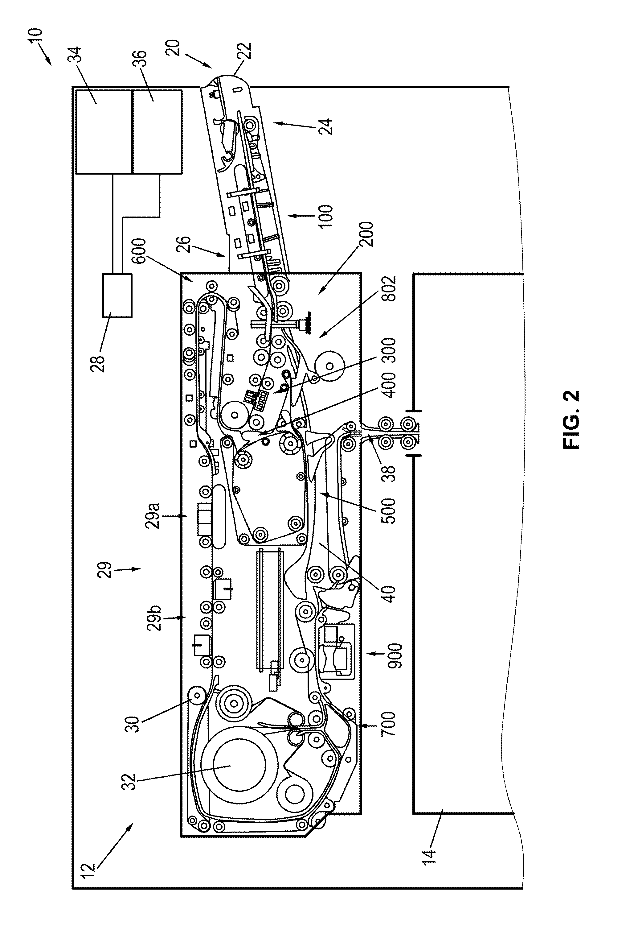 Device for handling valuable documents having an aligning unit for aligning banknotes and checks