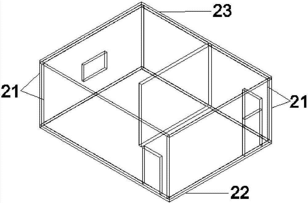 Overall assembly type frame structure house