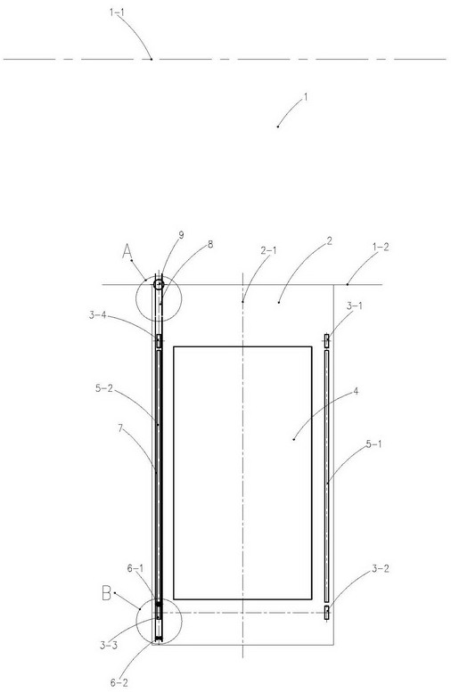 A speed-regulating motor front and rear drive mechanism of a parking equipment frame