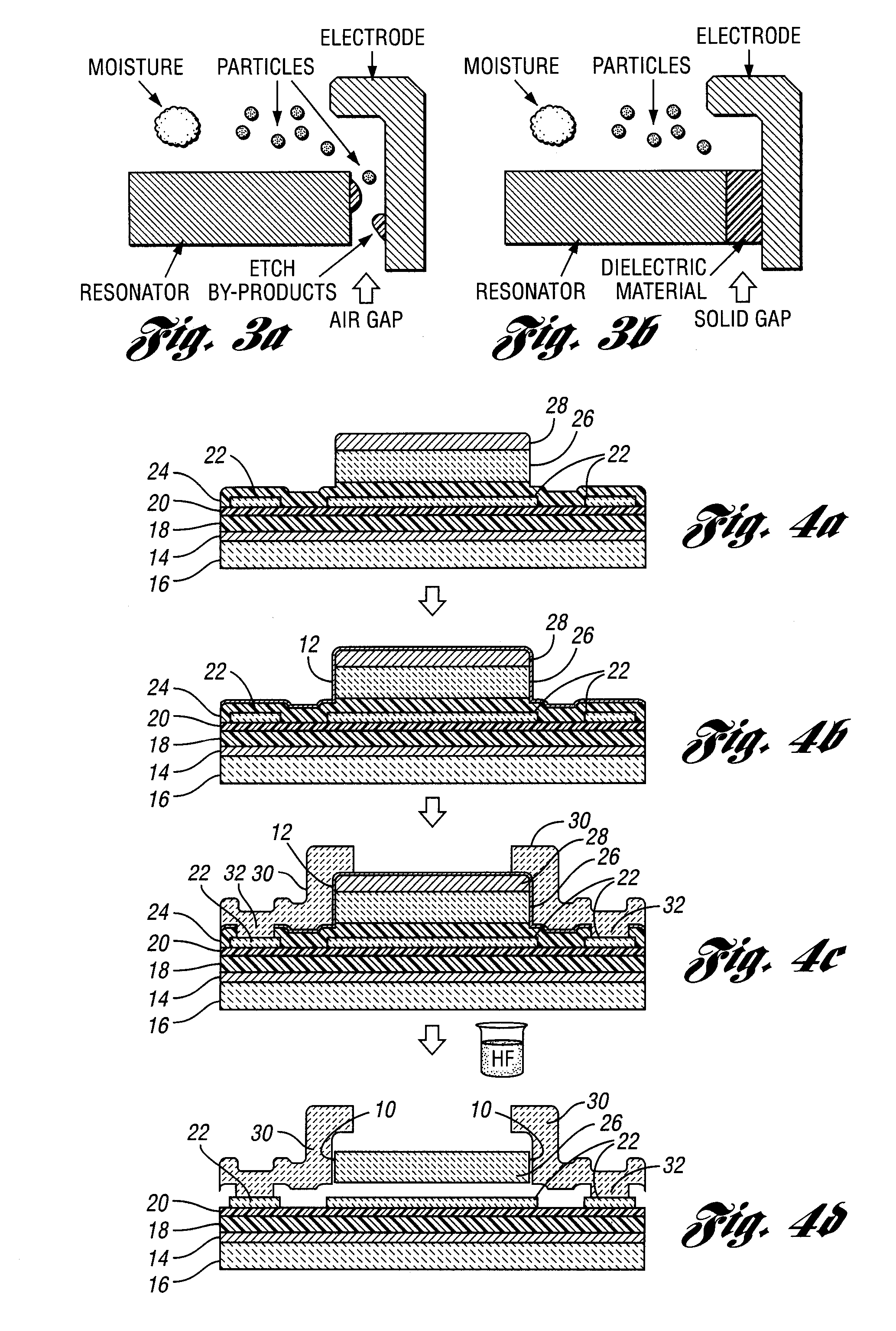 Micromechanical structures having a capacitive transducer gap filled with a dielectric and method of making same