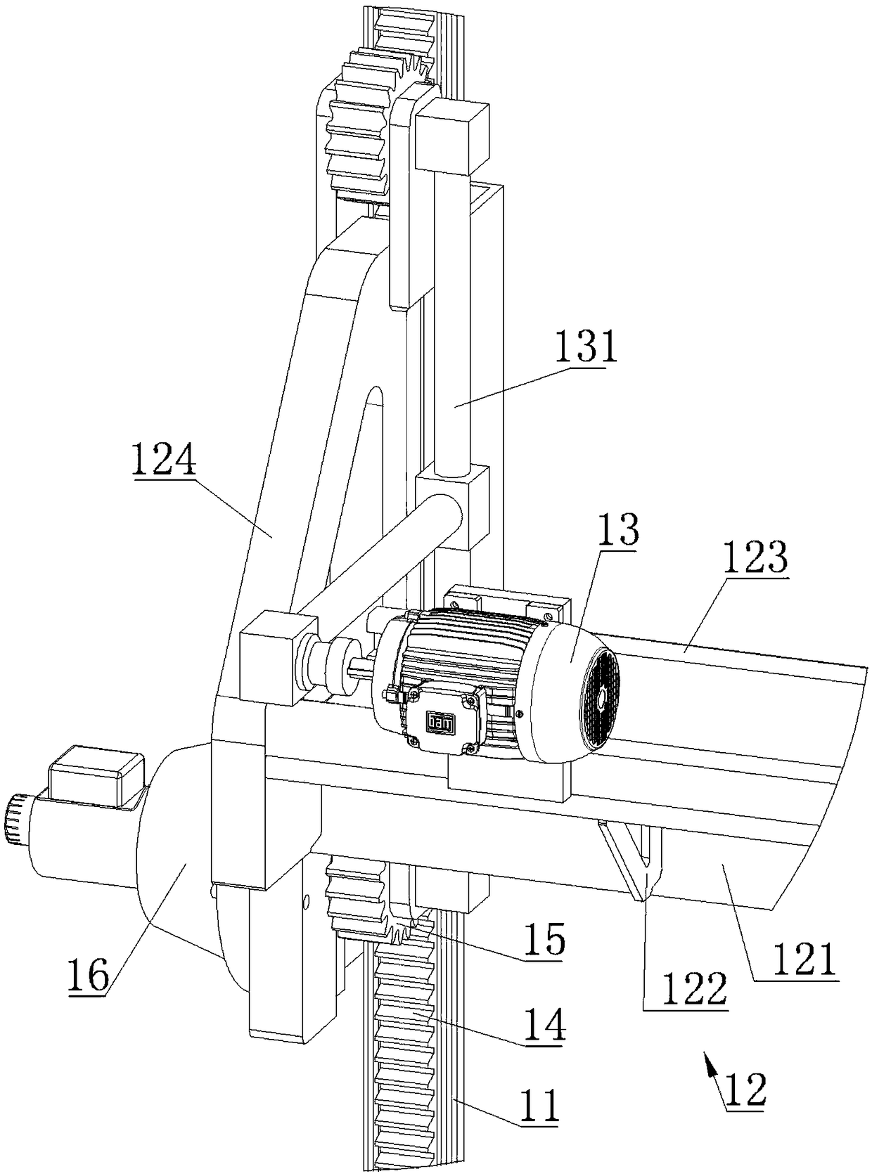 Automatic assembling and disassembling system for flower pot module in vertical greening operation