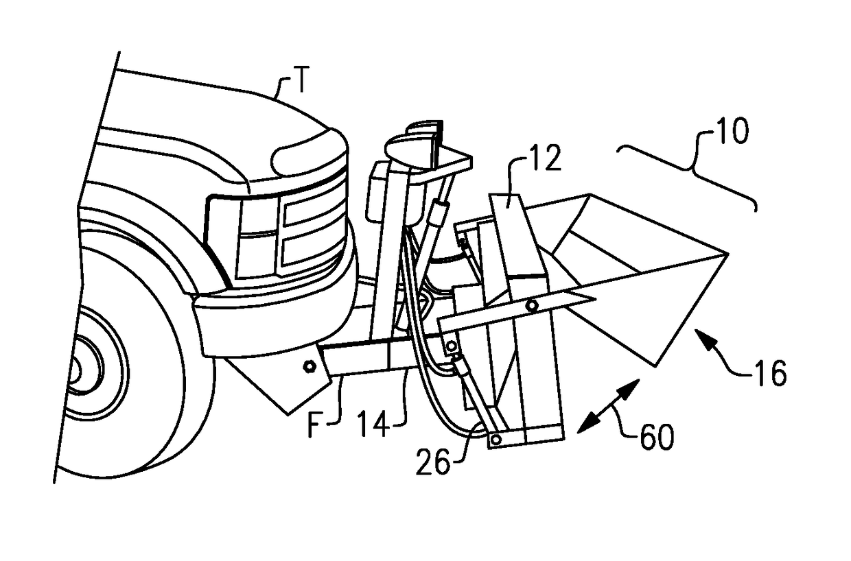 Clamshell Scoop Attachment for Work Vehicle