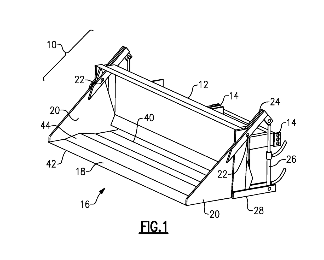 Clamshell Scoop Attachment for Work Vehicle