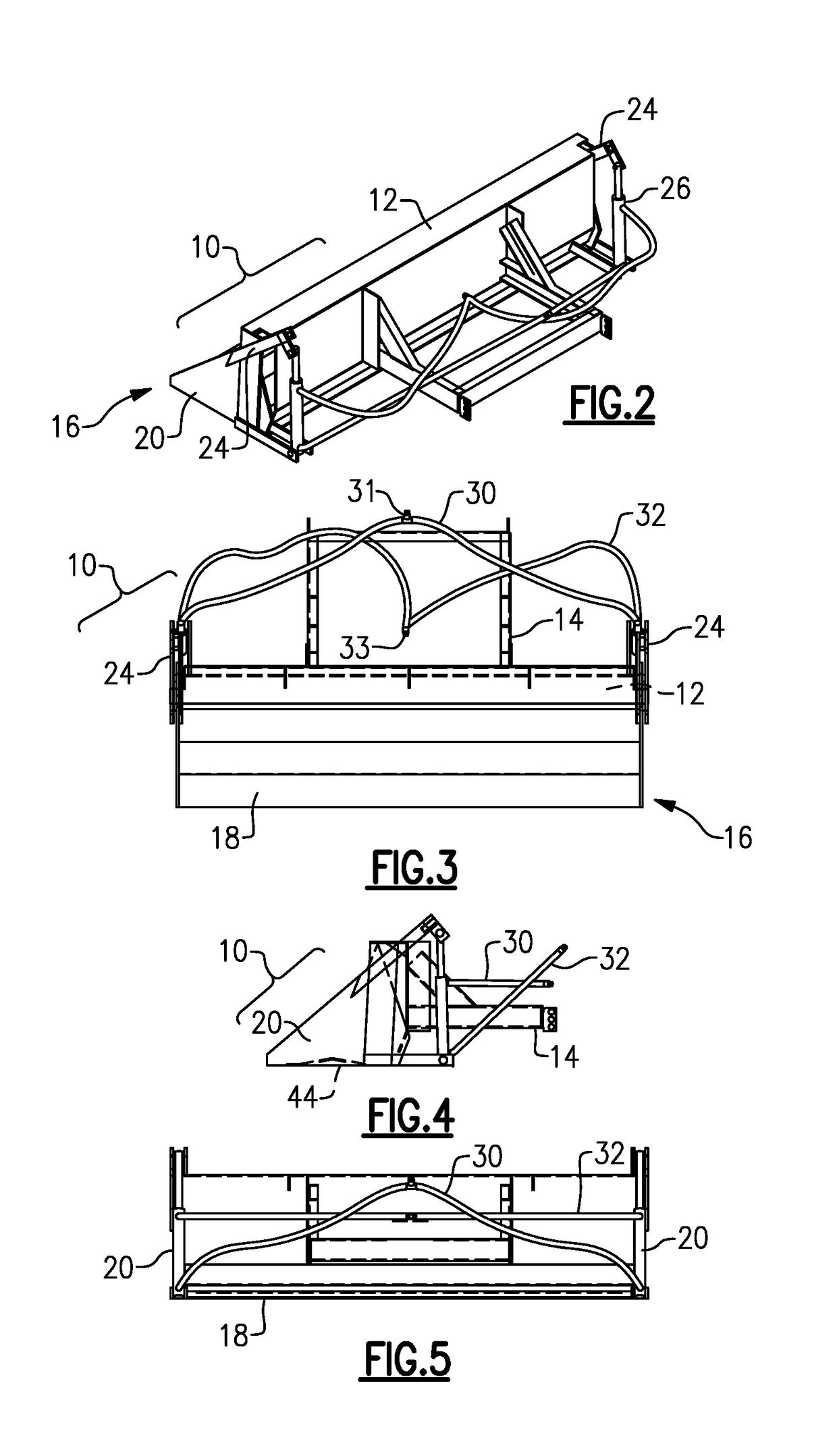 Clamshell Scoop Attachment for Work Vehicle