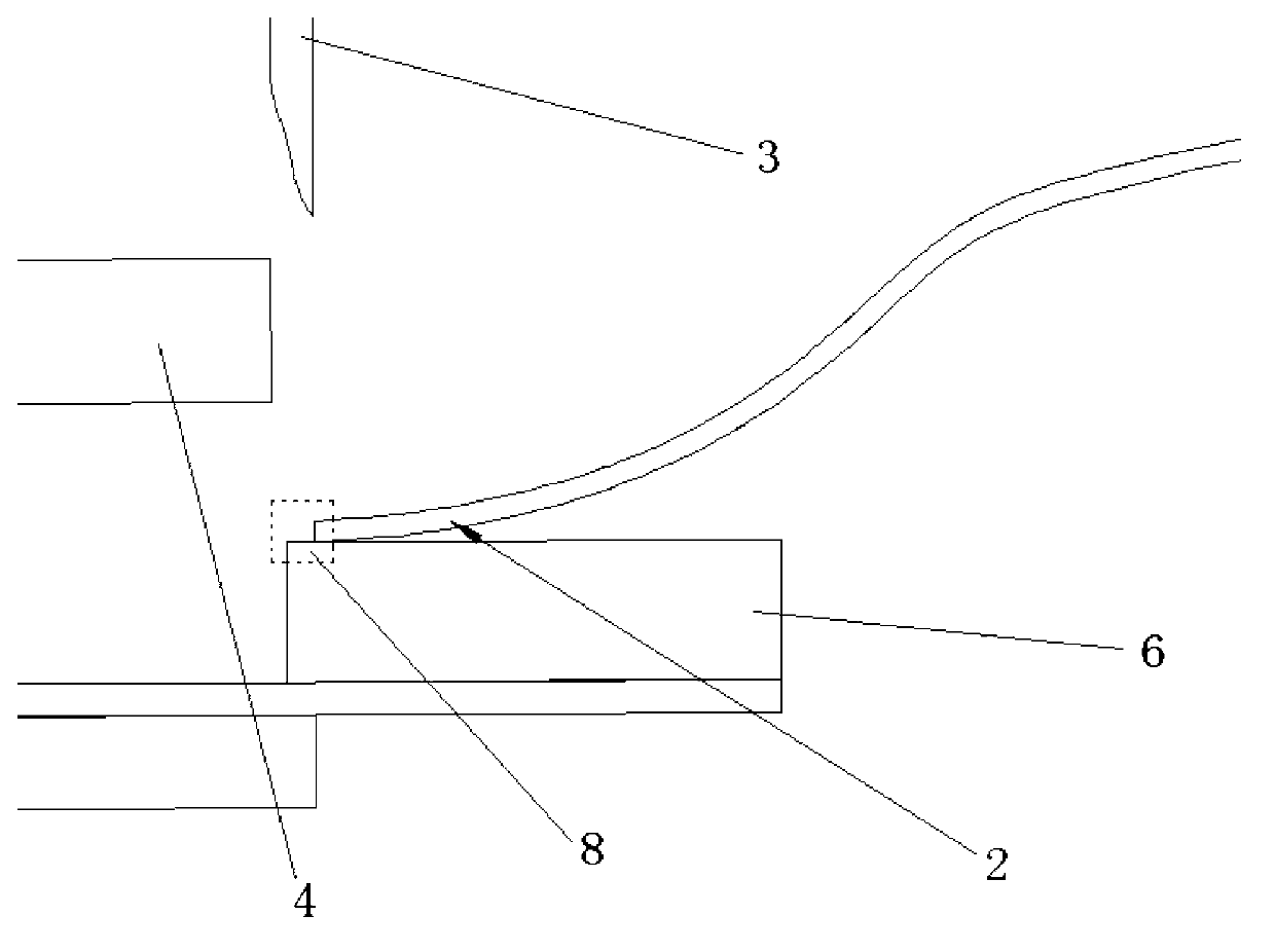 Transverse band sticking device for band punch of corrugated case