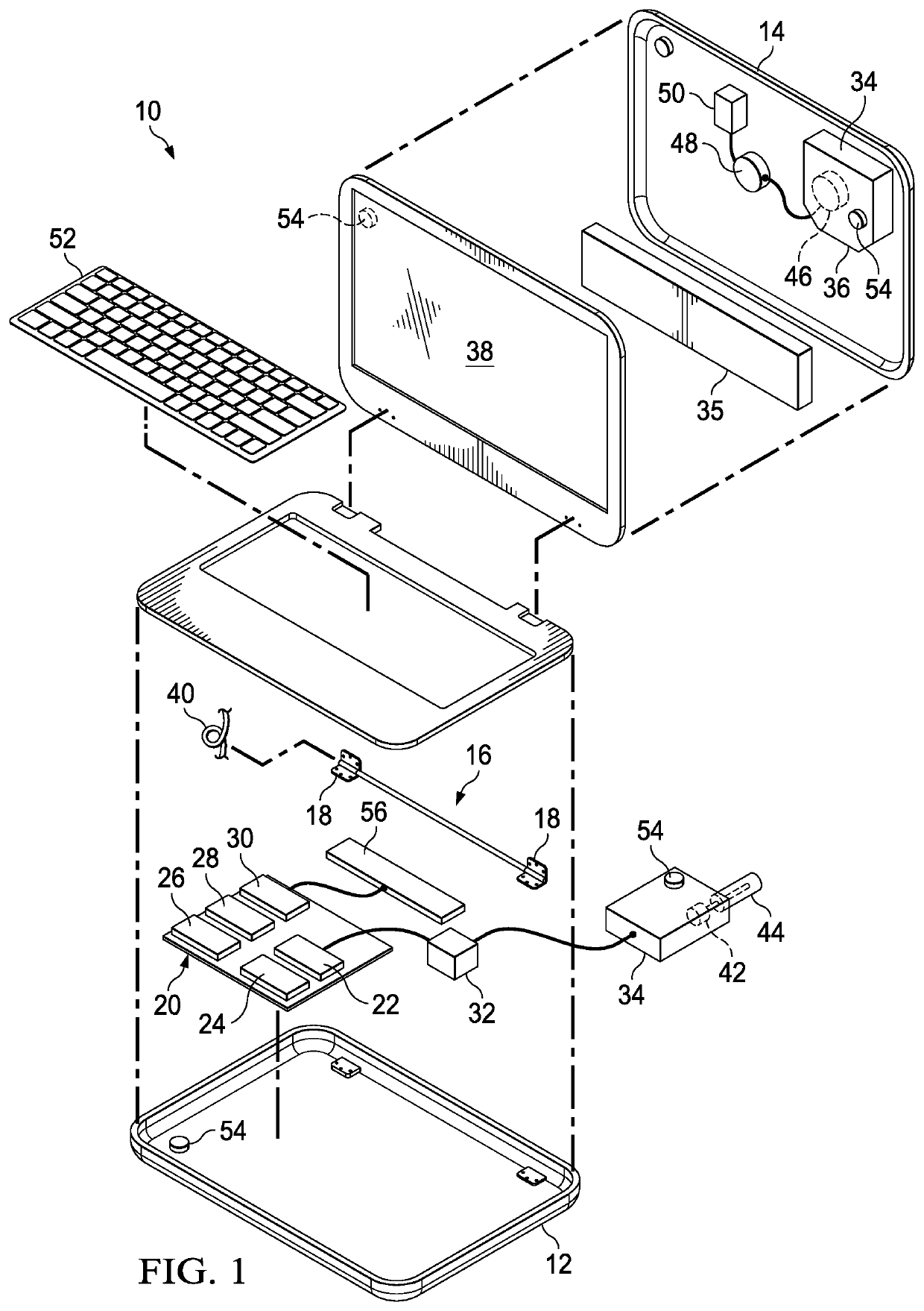 Information handling system thermally conductive hinge