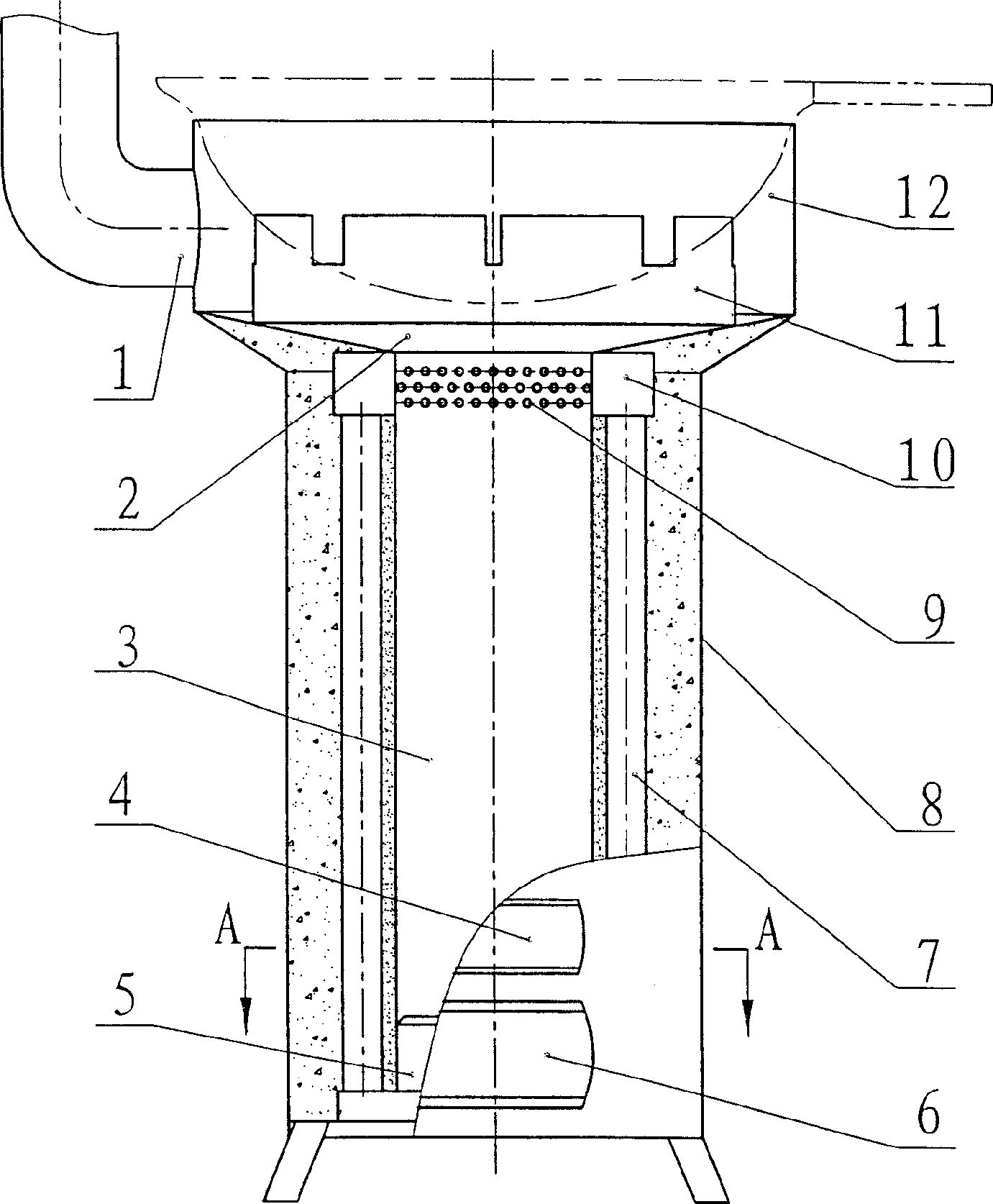 Domestic direct-firing gasification stove
