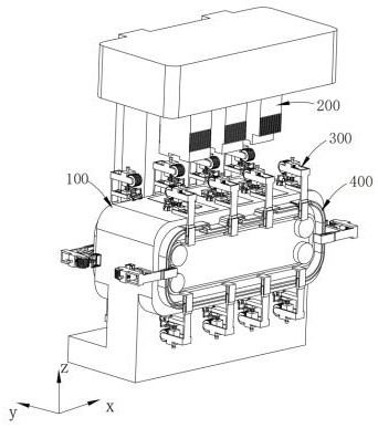 A single-power multi-die stamping machine